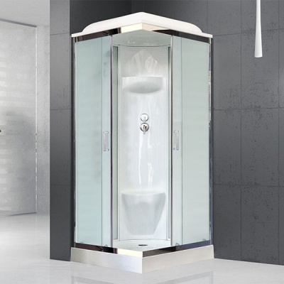 Душевая кабина Royal Bath HP 80х80 RB80HP6-WC-CH стекло матовое задняя стенка Белая