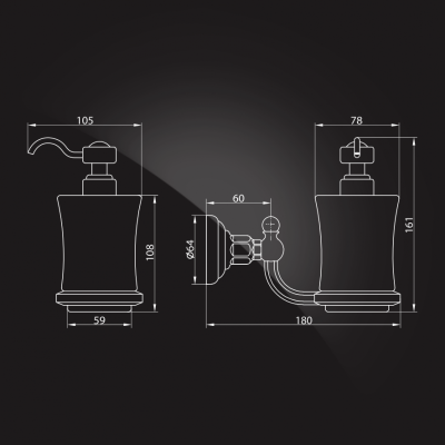 Дозатор жидкого мыла Elghansa Praktic PRK-472 Хром