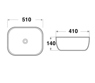 Раковина Mira 51 MR-5141BB Черная