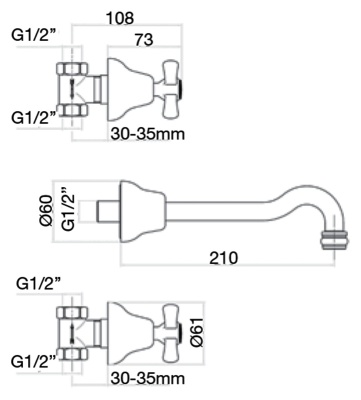 Смеситель для раковины Webert Armony AM750404 Хром