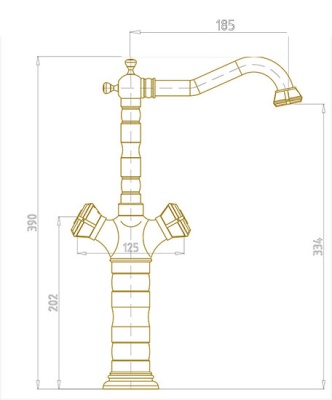 Смеситель для кухни Bronze de Luxe Royal 21973K/1 Бронза