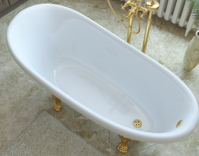 Ванна из искусственного камня Эстет Марсель 170x80 Белая