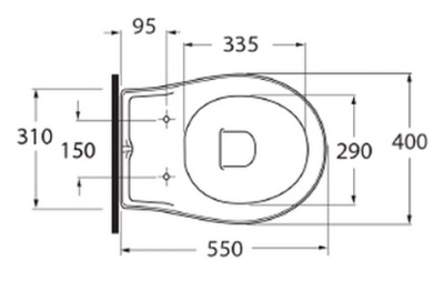 Унитаз Migliore Impero ML.IMP-25.340.BI Подвесной