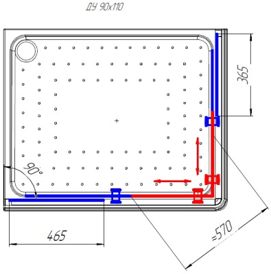 Душевой уголок Radomir 110x90 1-09-1-0-0-1220 профиль Белый стекло прозрачное