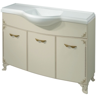 Тумба под раковину Какса-А Классик-Д 120 004241 Бежевая Золото