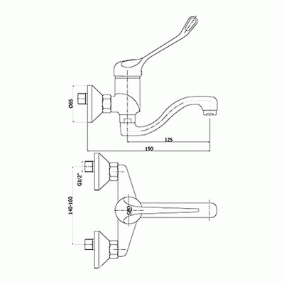 Смеситель для раковины GPD MAL45 Хром