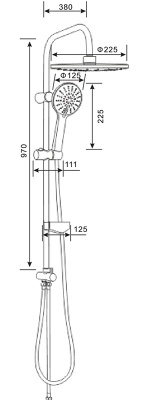 Душевая система Agger Brave A2392200 Хром