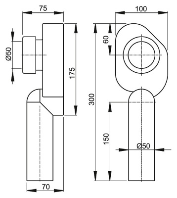Сифон для писсуара Alcaplast A45C Белый