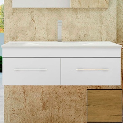 Тумба с раковиной SanVit Квадро Lux 100 kkvad100 с фактурой под дерево подвесная Акация светлая