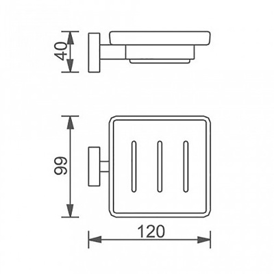 Мыльница Aquanet 4785 Хром