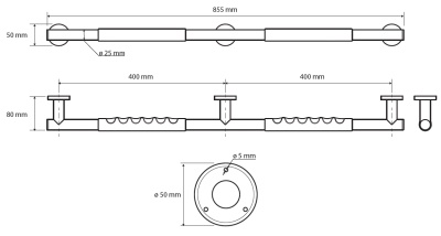 Поручень Bemeta Omega 104507691 Хром