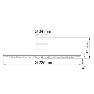 Верхний душ WasserKRAFT A067 Хром