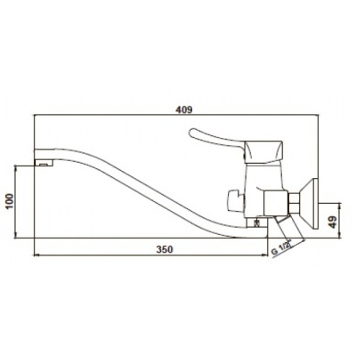 Смеситель для ванны Kaiser Verona 29055В универсальный Хром