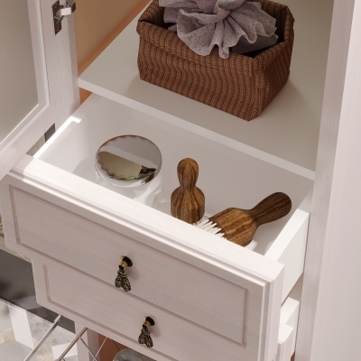 Тумба под раковину Opadiris Риспекто 105 00000001047 Беленый бук ручки Бронза