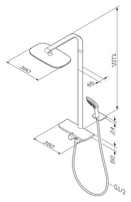 Душевая система AM.PM Sensation F0730000 хром