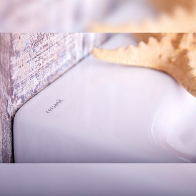 Тумба под раковину Бриклаер Кристалл 50 подвесная Ясень Анкор темный