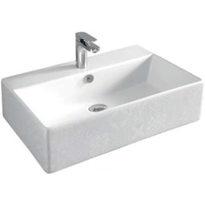Раковина Artceram Quadro 65 QUL003 01 86 Белая с декором opcementina
