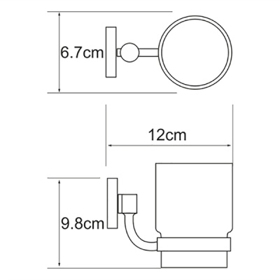 Стакан для зубных щеток WasserKRAFT Rhein K-6228 Хром