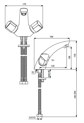 Смеситель для раковины Vidima Eco BA162AA Хром