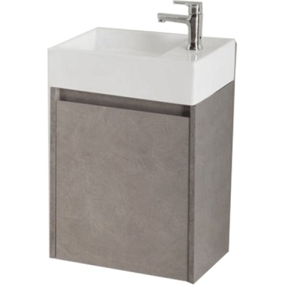 Тумба под раковину BelBagno KRAFT MINI-450/250-1A-SO-PG-R подвесная Pietra Grigio