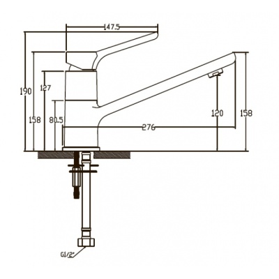 Смеситель для кухни Kaiser Sona 75033 Хром
