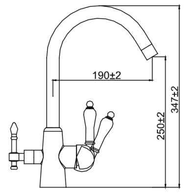 Смеситель для кухни Kaiser Vincent 31744-4 Песочный