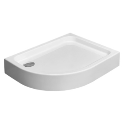 Акриловый поддон для душа Radaway Laros E Compact 80x100x17 белый, в правый угол