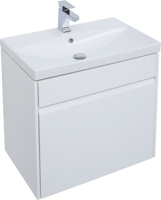 Тумба под раковину Aquanet Палермо 60 203934 подвесная Белый глянец