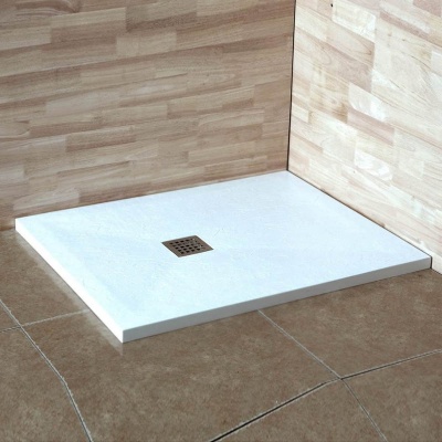 Душевой поддон из искусственного камня RGW STT ST-158W 80x150x2,5 Белый