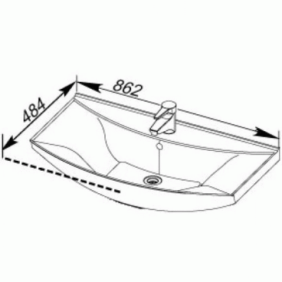 Комплект мебели для ванной Aquanet Моника 85 187567 Белый
