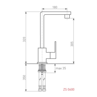 Смеситель для кухни Zigmund&Shtain ZS 0600 Индийская ваниль