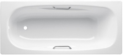 Стальная ванна BLB Universal Anatomica B75U 170x75 с отверстиями для ручек без гидромассажа