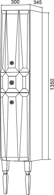 Шкаф пенал Aima Design Brilliant 30П L White