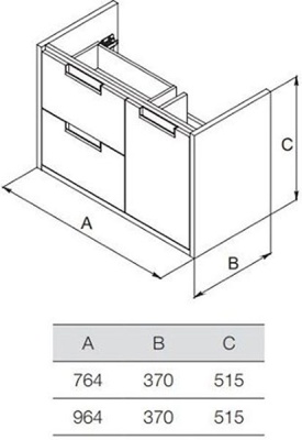 Тумба под раковину Roca Etna 80 857301445 подвесная Дуб верона