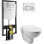 Комплект унитаза с инсталляцией Vitra Normus 9773B003-7200 с сиденьем Микролифт и кнопкой смыва Хром