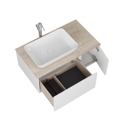 Тумба под раковину Diborg Elise 90 77.7236 подвесная Белый глянец