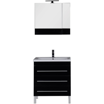 Комплект мебели для ванной Aquanet Верона 75 231041 Черный