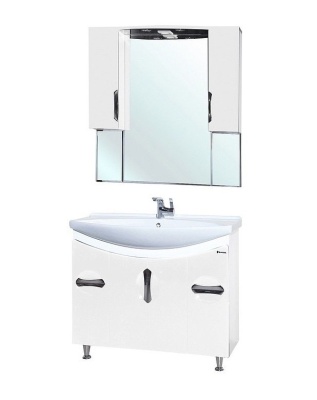 Зеркало со шкафом Bellezza Лагуна 105 с подсветкой Белое