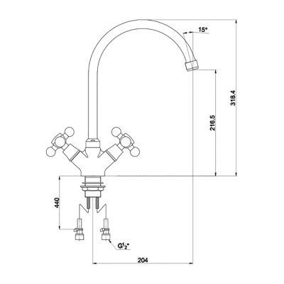 Смеситель для кухни Timo Aviator 0203FN chrome Хром