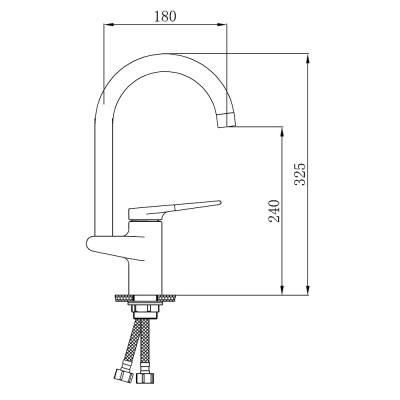 Смеситель для кухни Ростовская Мануфактура Сантехники SL121W-017F Хром