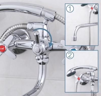 Смеситель для ванны Frap F2220 универсальный Хром