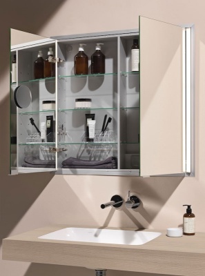 Зеркальный шкаф Laufen Frame 25 100 с подсветкой зеркальное покрытие