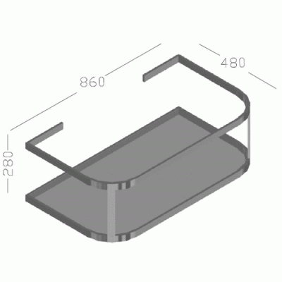 Консоль для раковины Hatria Daytime 86 Y0PD Хром