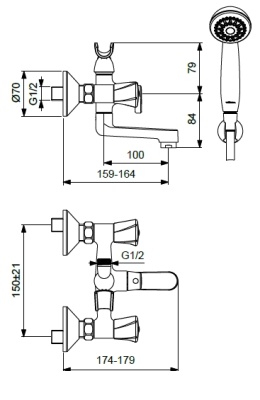 Смеситель для ванны Vidima Life BA361AA Хром