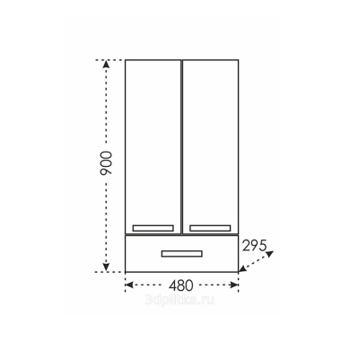 Подвесной шкаф СанТа Калипсо 48 417002N Белый