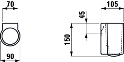Ершик для унитаза Laufen Val 8.7228.2.000.000.1 Белый