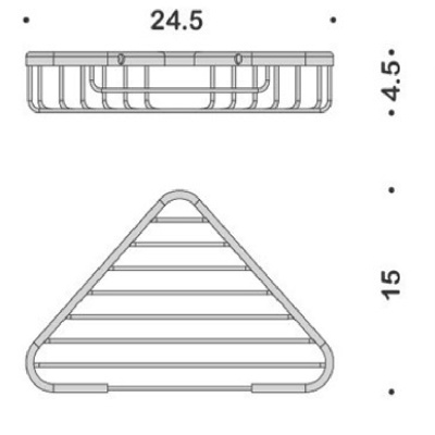 Угловая полка Colombo Design Basic B2734 Хром
