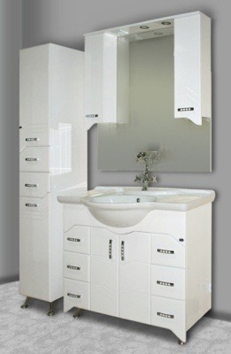 Шкаф пенал Bellezza Дрея 35 L Белый