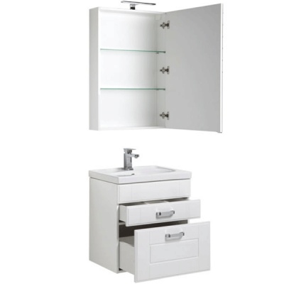 Комплект мебели для ванной Aquanet Рондо 60 195699 подвесной Белый