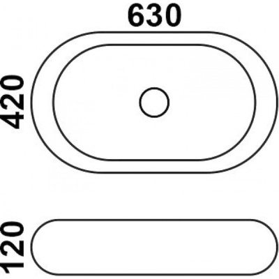 Раковина Melana 63 MLN-7042 Белая